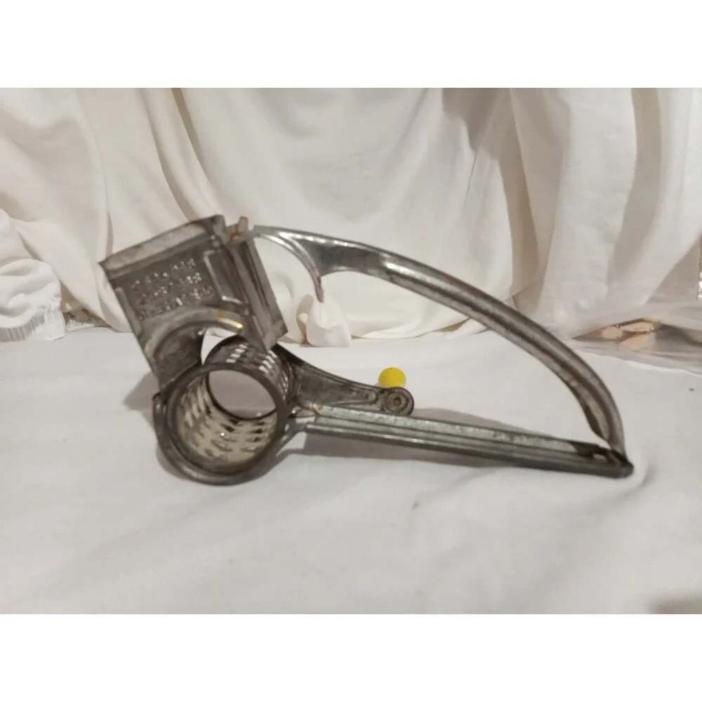 Vintage 1940S/50S Mouli Grater Made In France, Yellow Handle